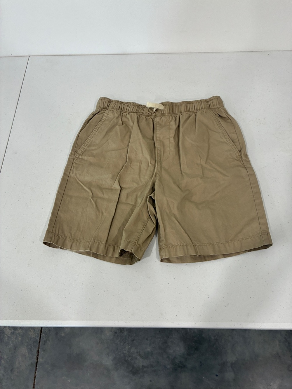 Old Navy Kids XL 14/16 Khaki Chino Dock Shorts Elastic Waist Cotton Casual